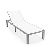 Marlin Patio Chaise Lounge Chair With Grey Aluminum Frame