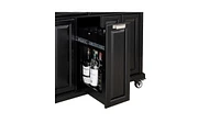 Kitchen Island with Wooden Top and Spacious Storage Options