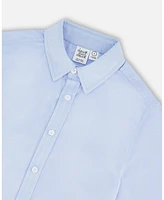 Deux par Big Boys Long Sleeve Button Down Shirt Pale Blue