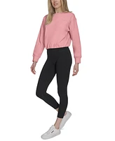 Calvin Klein Women's Logo Fleece Bubble Hem Top