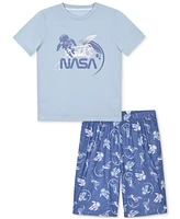 Max & Olivia Big Boys Nasa Short-Sleeve Shorts Pajama Set