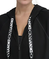 Dkny Sport Women's Two-Tone Zip-Front Long-Sleeve Hoodie