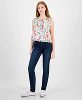 Tommy Hilfiger Women's Floral Sleeveless Bubble-Hem Top