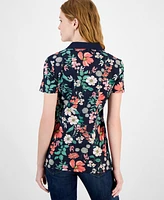 Tommy Hilfiger Women's Floral-Print Polo Shirt