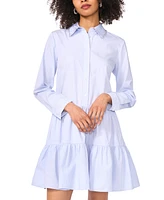 1.state Women's Embellished-Collar Tiered Cotton Dress