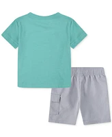 Hurley Toddler Boys Vortex Check Graphic T-Shirt & Shorts, 2 Piece Set