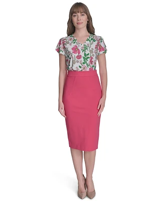 Tommy Hilfiger Women's Back-Zip Midi Pencil Skirt