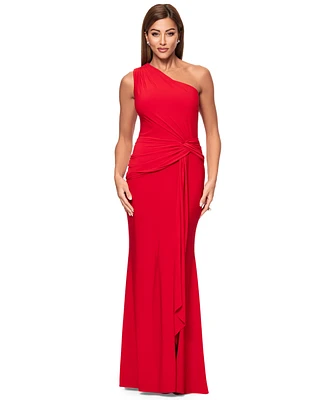 Xscape Women's Twist-Front One-Shoulder Gown