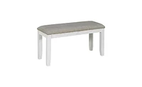 Rustic Style 6-Piece Dining Room Table Set with 4 Upholstered Chairs & a Bench