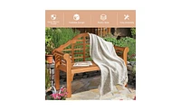 Foldable Wooden Garden Bench for Patio and Outdoor Furniture