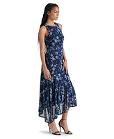 Steve Madden Women's Laney Floral-Print Asymmetrical-Hem Dress