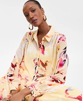 I.n.c. International Concepts Women's Floral-Print Relaxed Blouse, Exclusively at Macy's