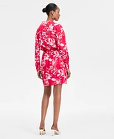 I.n.c. International Concepts Women's Printed Twist-Front Mini Dress, Exclusively at Macy's