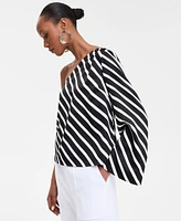 I.n.c. International Concepts Women's Stripe One-Shoulder Top, Exclusively at Macy's