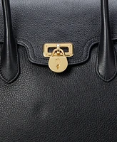 Lauren Ralph Pebbled Leather Extra-Large Tanner Satchel