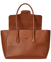 Lauren Ralph Pebbled Leather Extra-Large Tanner Satchel