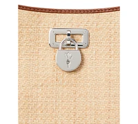 Lauren Ralph Lauren Raffia Medium Tanner Shoulder Bag