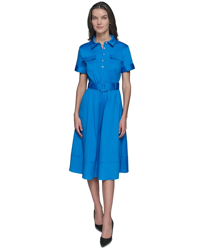 Karl Lagerfeld Paris Women's Midi Shirtdress