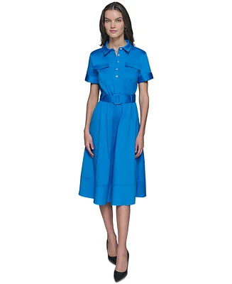 Karl Lagerfeld Paris Women's Midi Shirtdress