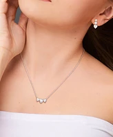 2-Pc. Set Moissanite Triple Heart Pendant Necklace & Matching Stud Earrings (5-1/2 ct. t.w.) in Sterling Silver