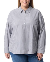 Gloria Vanderbilt Plus Amanda Popover Blouse