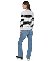 Karl Lagerfeld Paris Women's Stripe Embellished Sweater