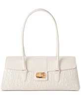 Brahmin Dayan Sea Salt White Carman Medium Leather Shoulder Bag