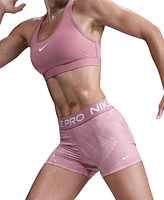 Nike Women's Pro Printed Jacquard-Waistband Shorts