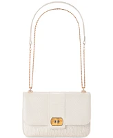 Brahmin Rosalie Sea Salt White Carman Small Leather Handbag