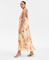 I.n.c. International Concepts Women's Printed Pleated Halter Dress, Exclusively at Macy's