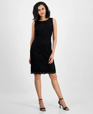 Kasper Women's Empire-Seam Scalloped-Lace Sheath Dress