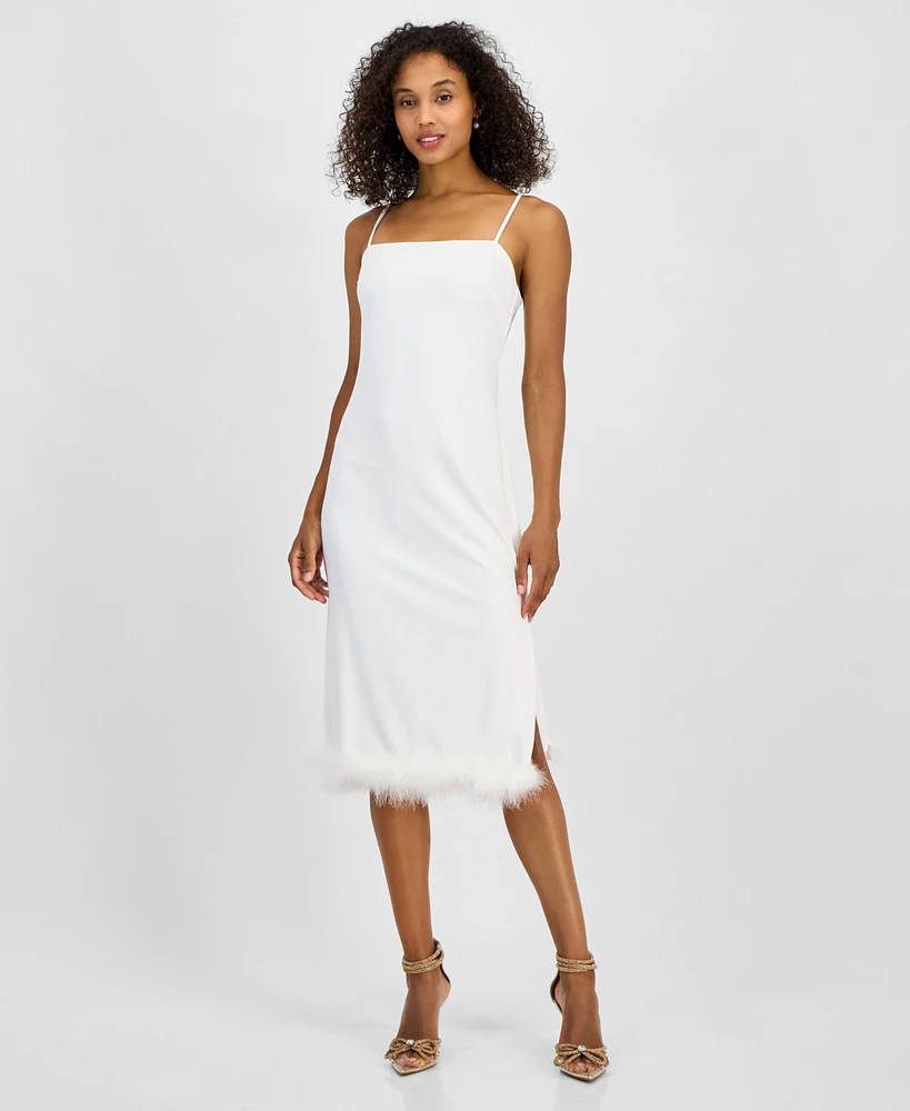 Rachel Roy Women's Delilah Feather-Hem Midi Dress