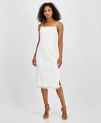 Rachel Roy Women's Delilah Feather-Hem Midi Dress