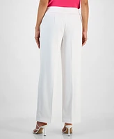 Kasper Women's Crepe Pull-On Wide-Leg Pants, Regular & Petite Sizes