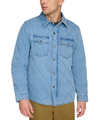 Levi's Men's Diamond-Quilted Denim Western Jacket