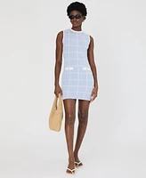 French Connection Women's Check-Print Sleeveless Dress