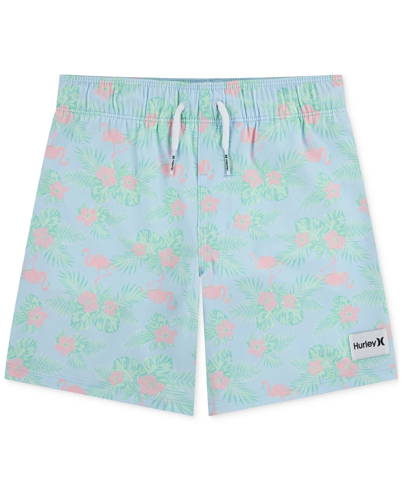 Hurley Big Boys Flamingo Printed Pull-On Swim Shorts