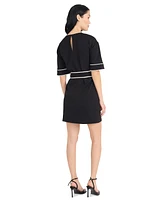 Donna Morgan Women's Belted A-Line Dress