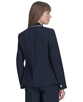 Tommy Hilfiger Women's One-Button Tipper Blazer