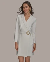 Donna Karan New York Women's Long-Sleeve Wrap Dress