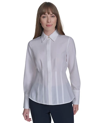 Tommy Hilfiger Women's Darted Long-Sleeve Blouse