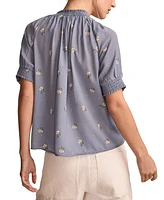 Lucky Brand Women's Floral-Print Ruffled Bubble Top