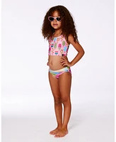 Deux par Girls Printed Two-Piece Swimsuit Multicolored