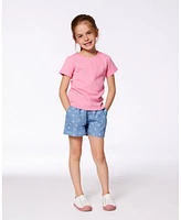 Deux par Deux Baby Girls Crinkle Short Sleeve Top Candy Pink