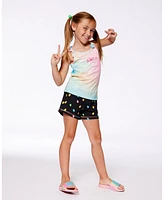 Deux par Big Girls Tank Top With Knots Multicolored Tie Dye