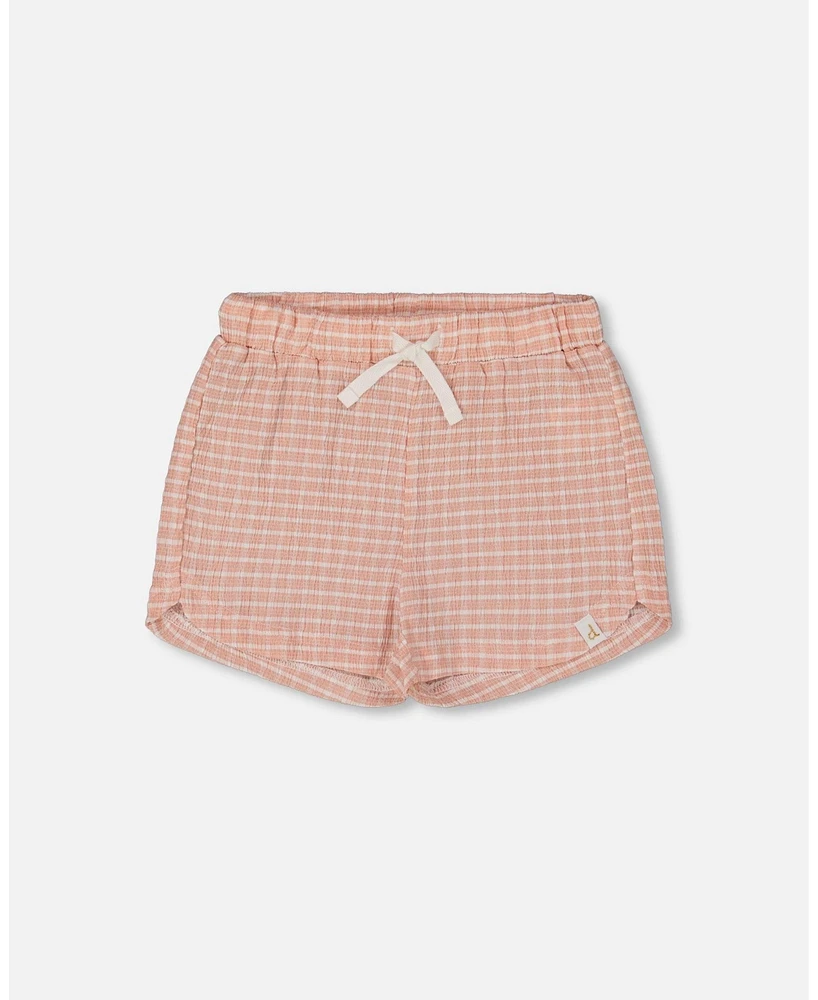 Deux par Toddler Girls Crinkle Short Light Old Pink - Toddler|Child