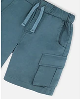 Deux par Toddler Boys Parachute Cargo Pocket Shorts Dark Teal - Toddler|Child