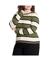 Eloquii Women's Plus Hardware Detail Sweater