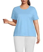 Lands' End Women's Plus Relaxed Supima Cotton Crew Neck T-Shirt