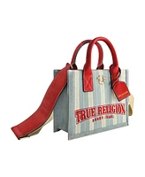 True Religion Denim Stripe Modern Tote